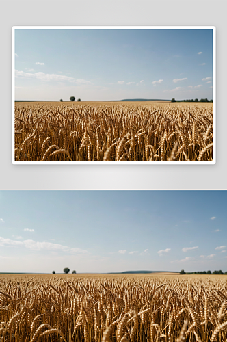 麦田小麦成熟丰收夏天粮食图片