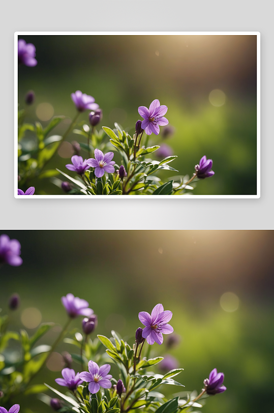春天紫花高清特写图片