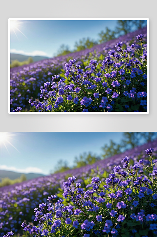 春天蓝紫花高清特写图片