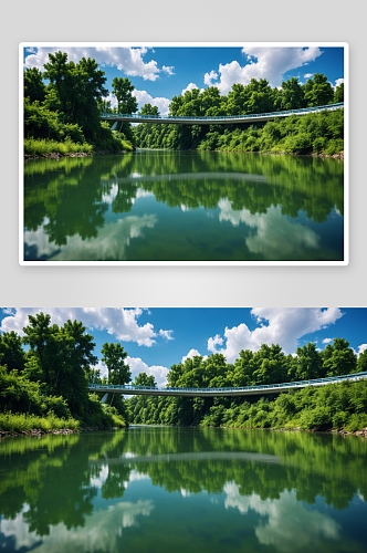 蓝天白云城景观道路河流房地产壁纸图片