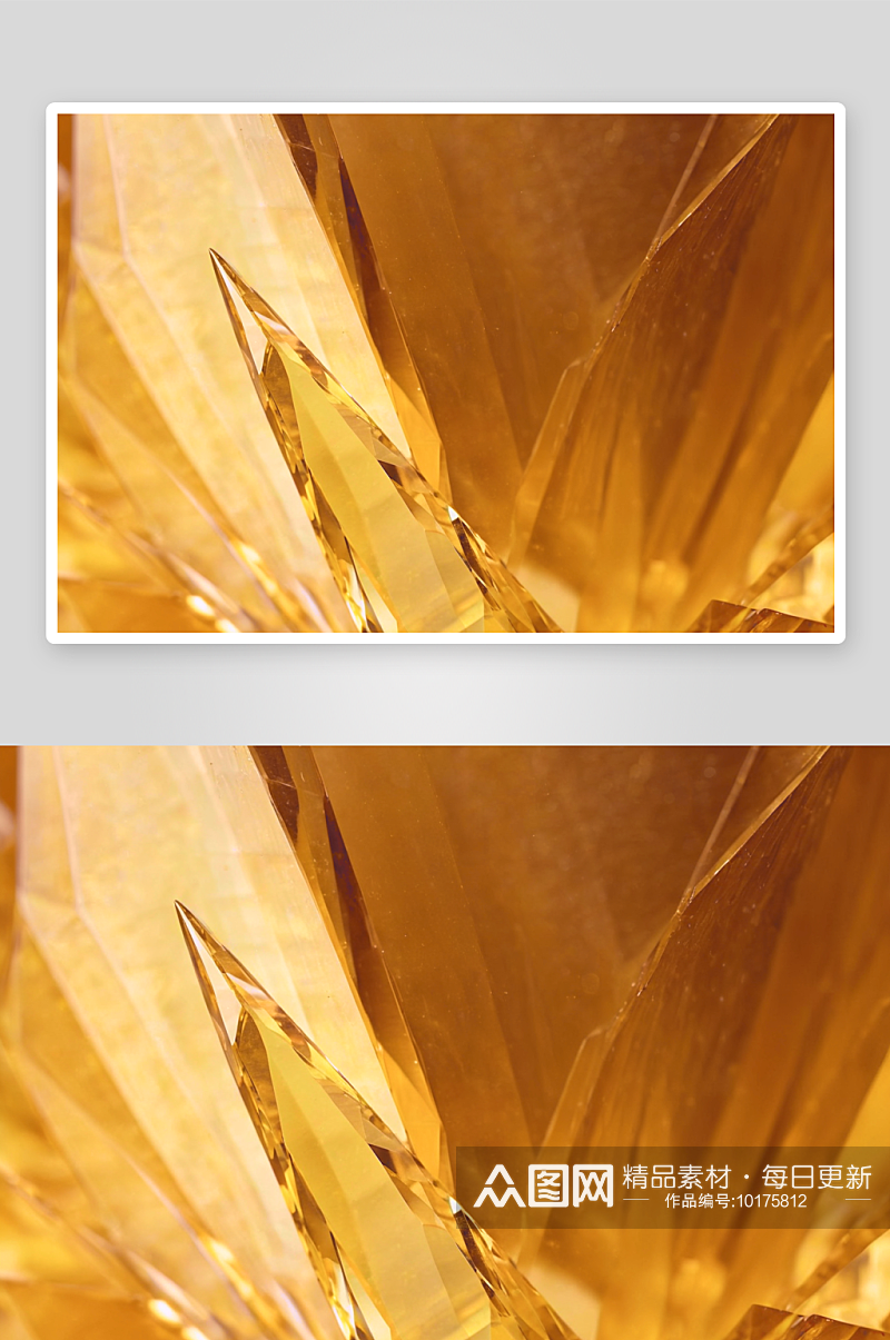 微距摄影的黄色水晶适合设计元素图片素材