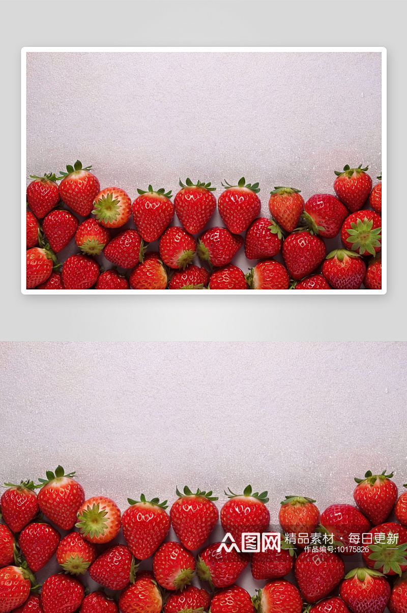 水果草莓边框装饰图片素材