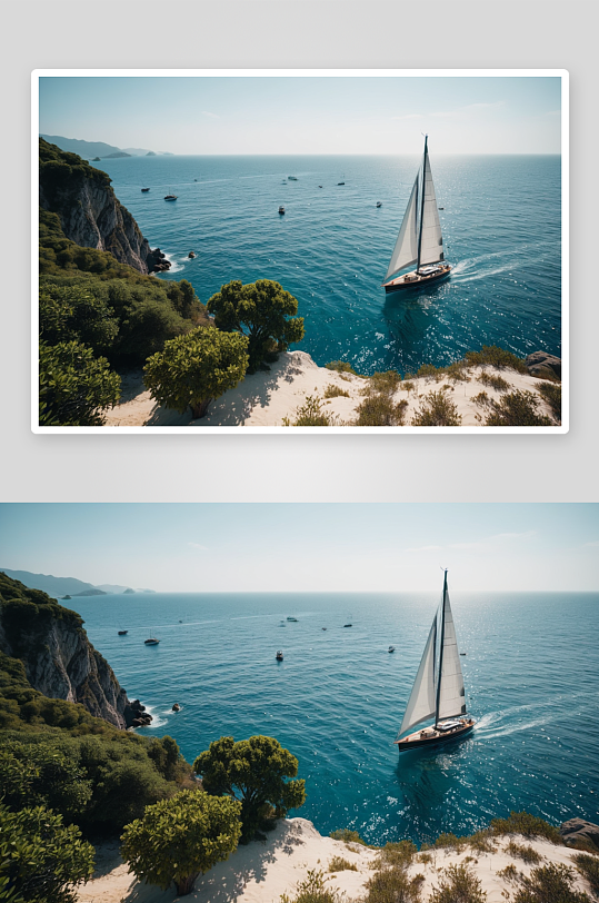 海航行游艇生活方式旅行概念高清特写图片