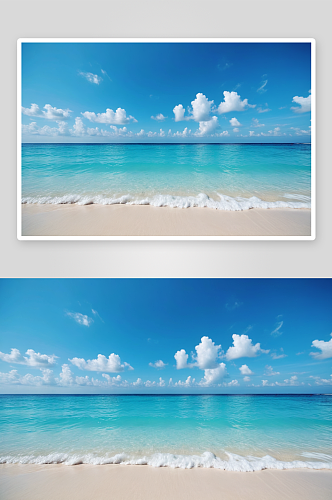 海滩热带海洋蓝天背景图片