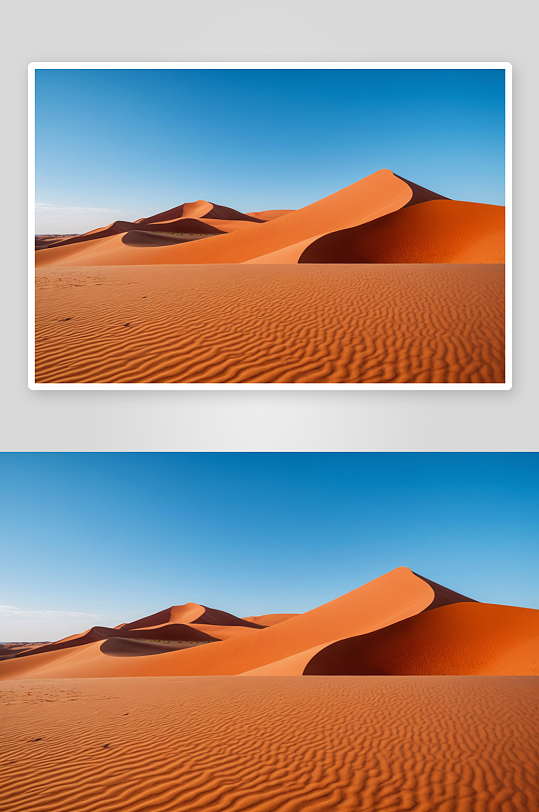 沙漠红色沙丘景观图片