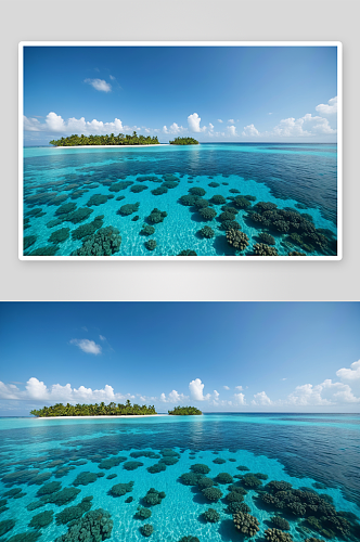 美丽景色酒店蓝天背景珊瑚礁图片