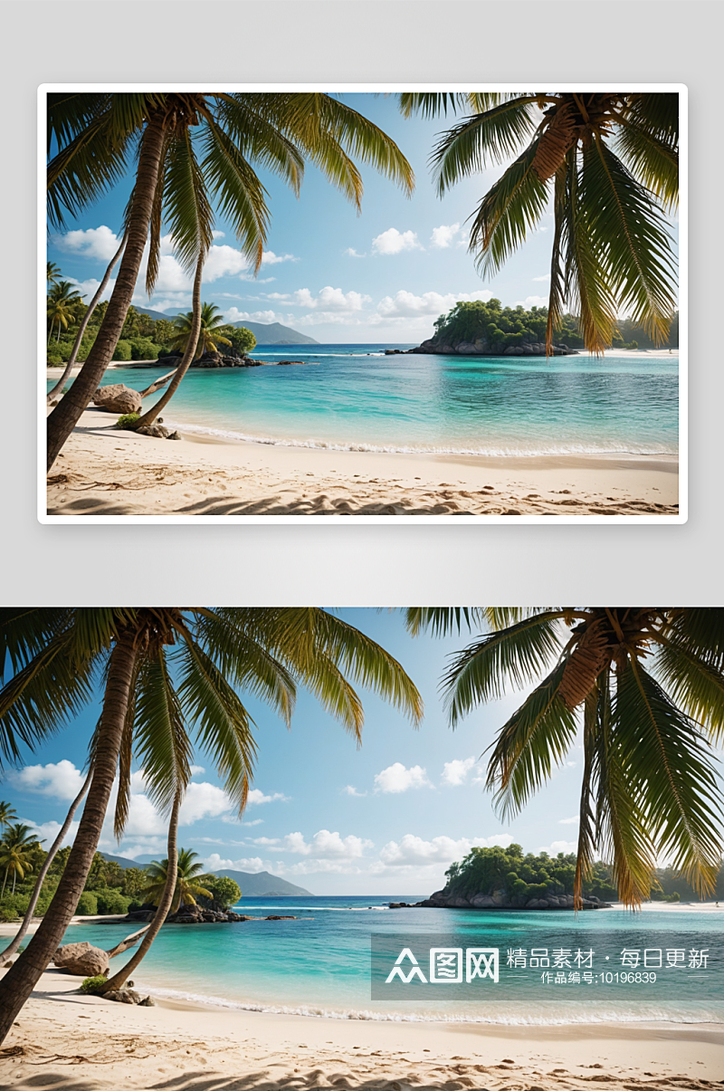 棕榈热带海滩斯海滩图片素材