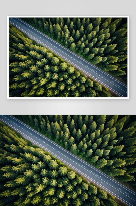 下森林里高速公路图片