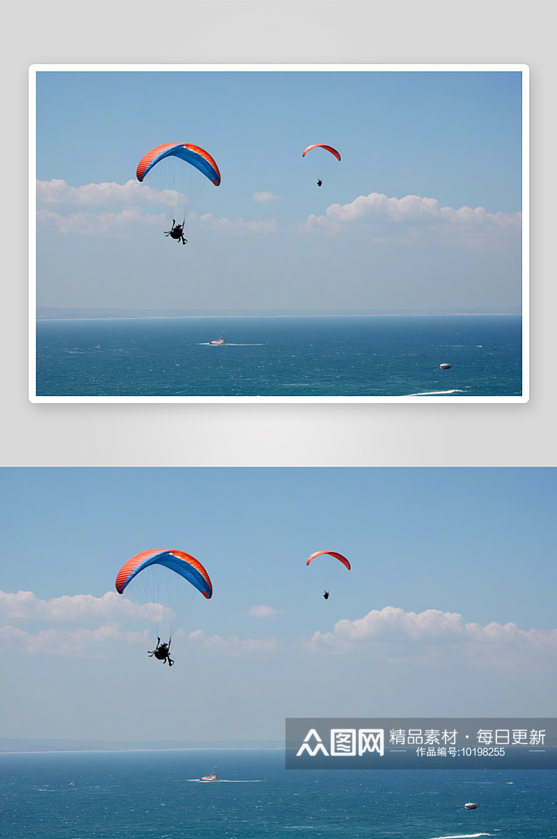 玩滑翔伞高清特写图片素材