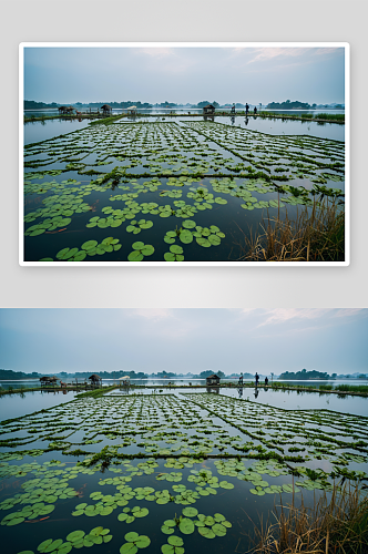 水产养殖产业乡村振兴水池池塘图片