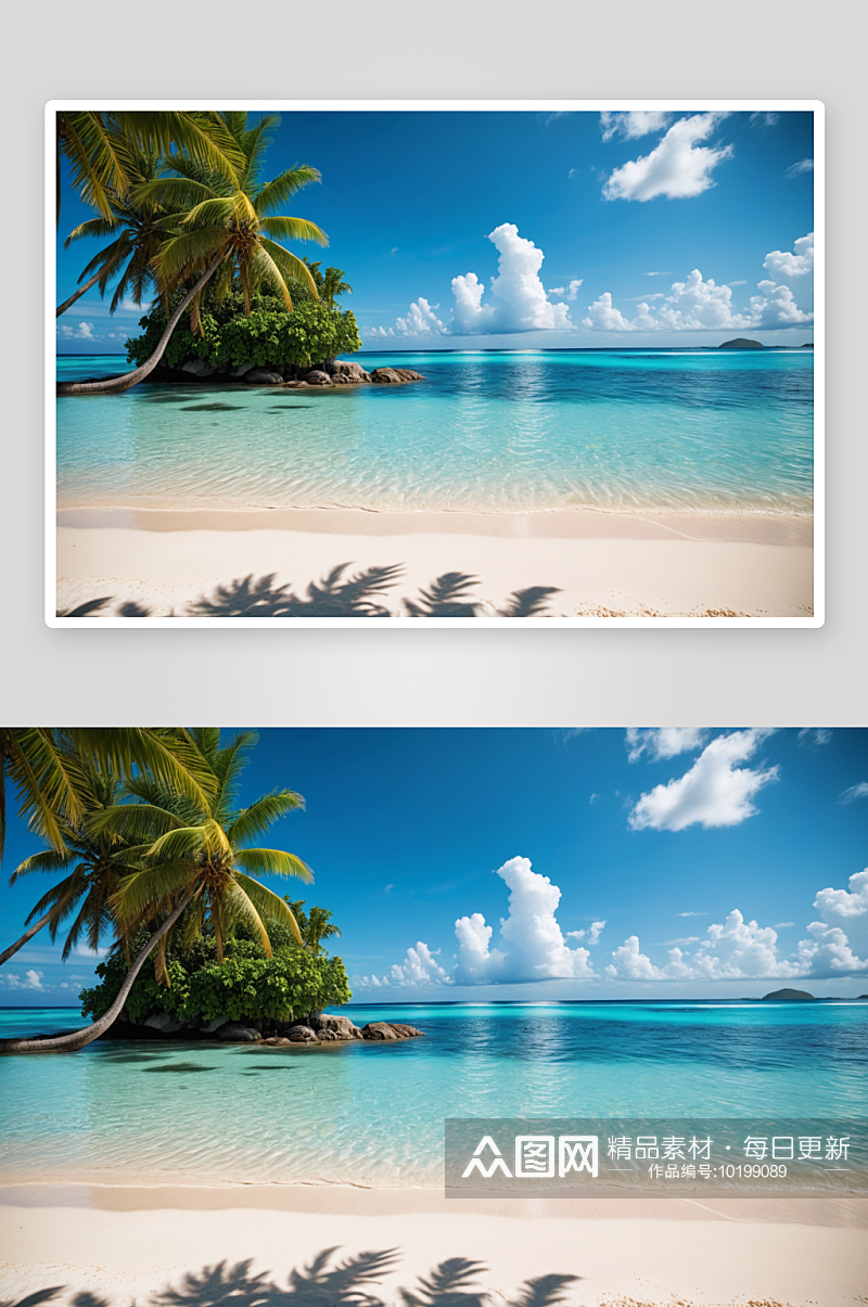 热带天堂海滩图片素材