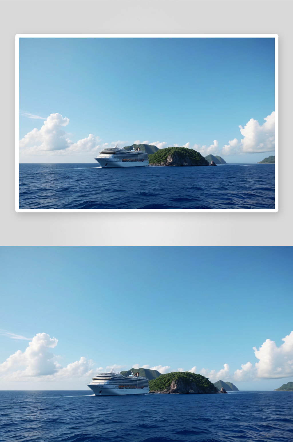 群岛游船俯瞰高清特写图片素材