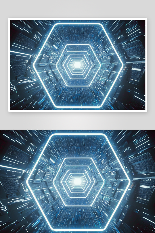 科技感隧道渲染高清底纹图片
