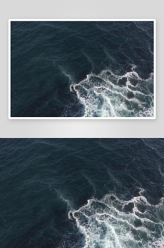 航拍海洋中浪花飞溅的景象高清底纹图片