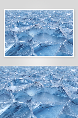寒冷裂开的冰面背景渲染高清底纹图片