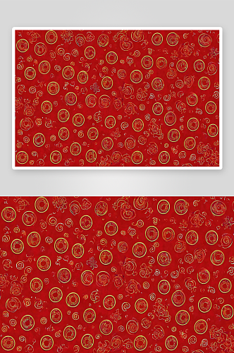 春节铜钱线条红色喜庆背景高清底纹图片