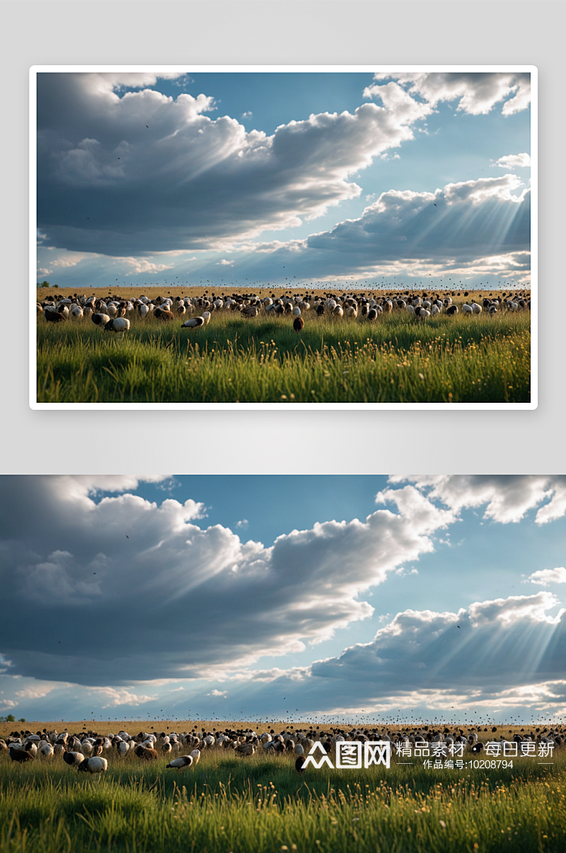 草原羊群特写高清高清特写图片素材