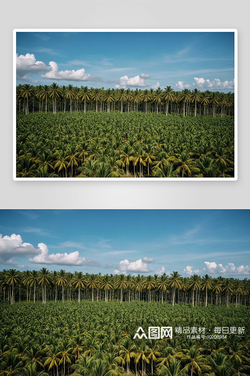 槟榔椰子树种植园高清特写图片素材