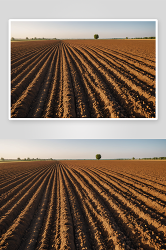 耕地临时种植农作物土地高清特写图片