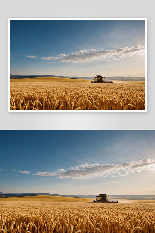 冬小麦主产麦黄时节高清特写图片