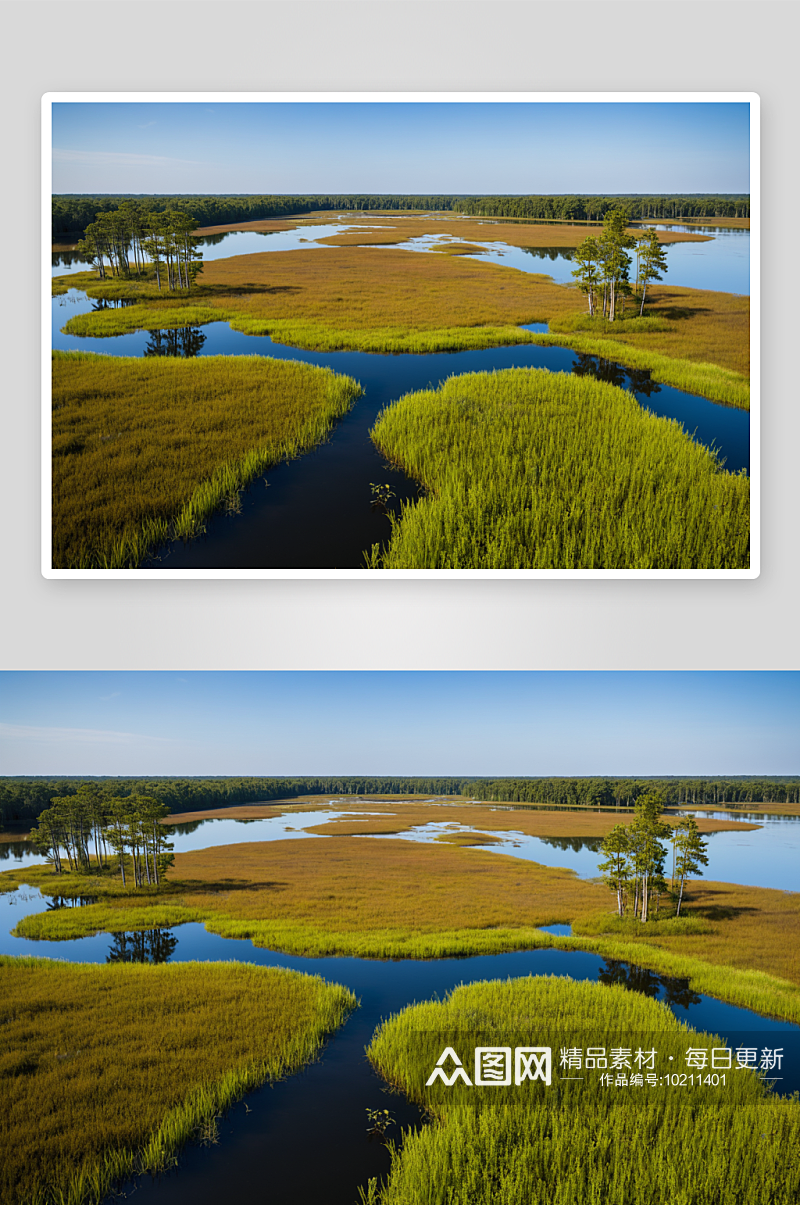 黑土地流域湿地公园高清特写图片素材