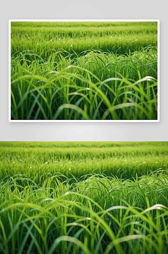 绿色水稻种植水稻穗特写高清特写图片
