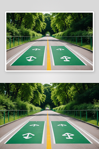 绿色骑行道特写高清高清特写图片