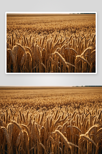 家乡田野丰收麦田粮食主产麦收高清特写图片