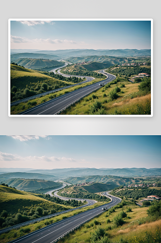 国道两侧镜头高清特写图片