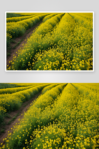 美丽乡村油菜花黄高清特写图片