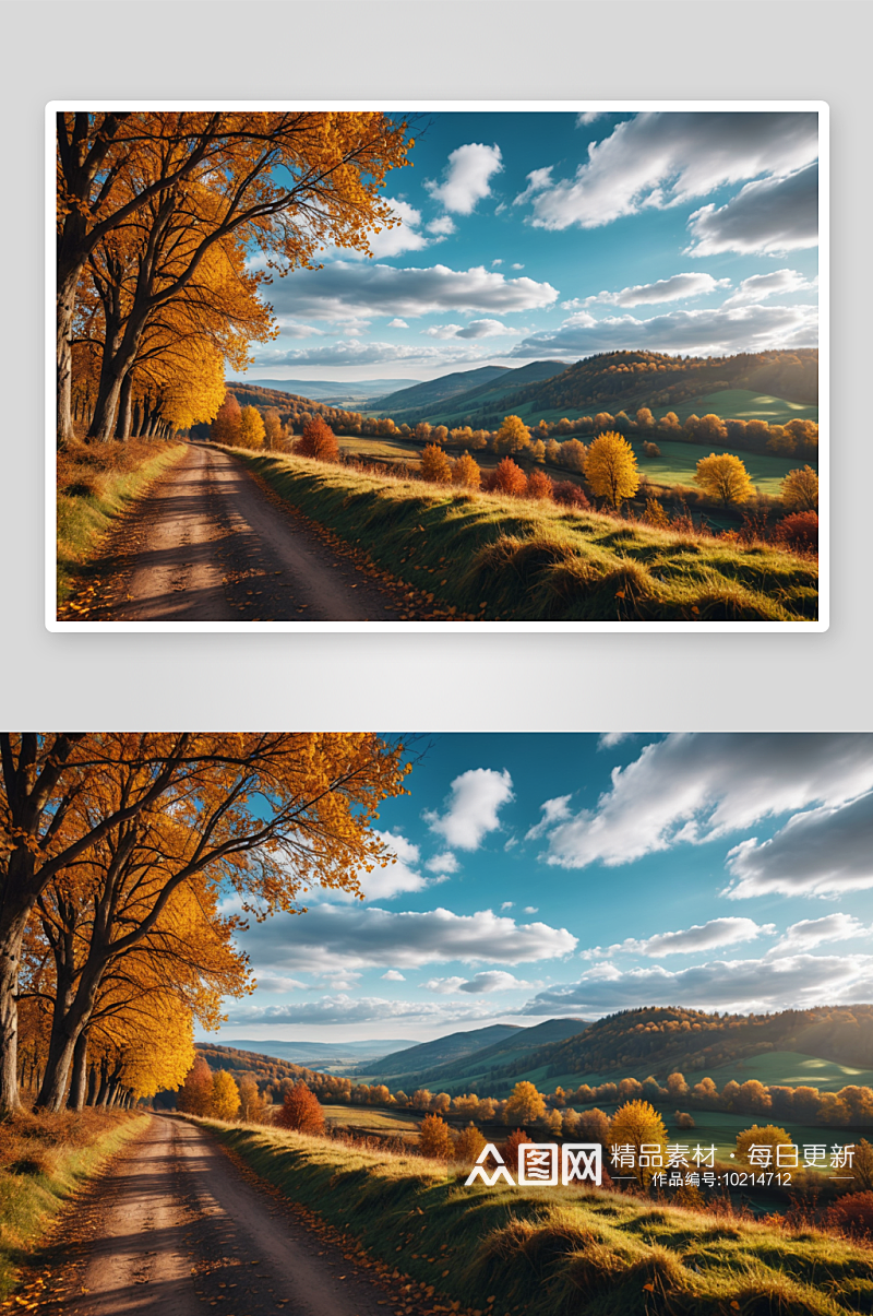 秋天风景对天空景色高清特写图片素材