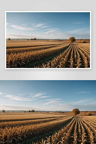秋天大片玉米地高清特写图片