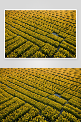 秋天成熟稻田自然风景高清特写图片