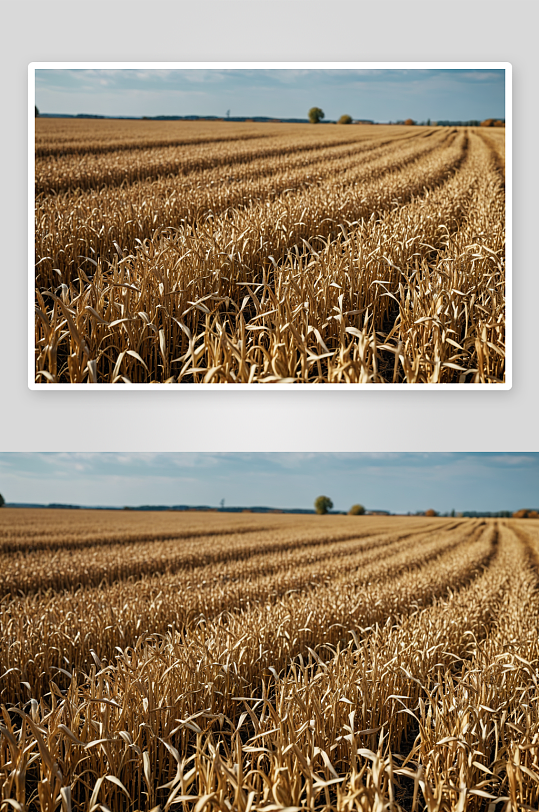 秋收时玉米地高清特写图片