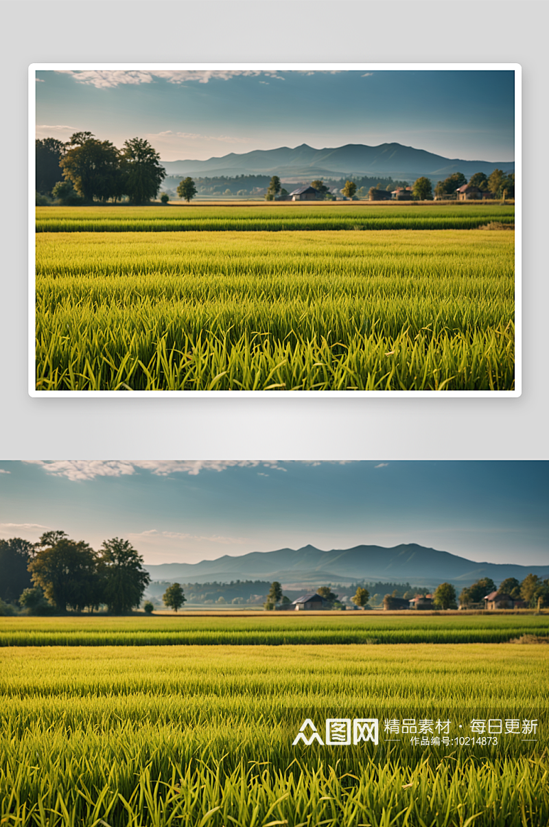 秋季成熟收获水稻高清特写图片素材