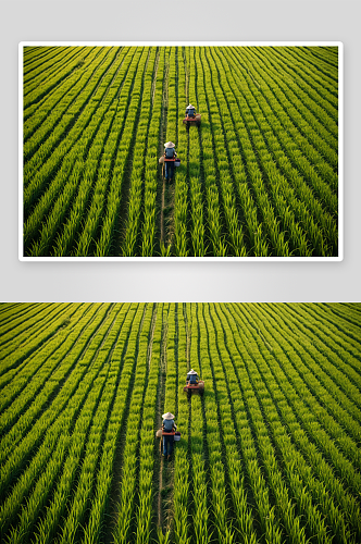 培育水稻丰收高清特写图片