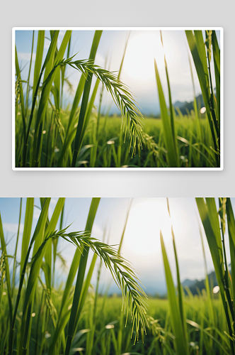 水稻植物背景高清特写图片