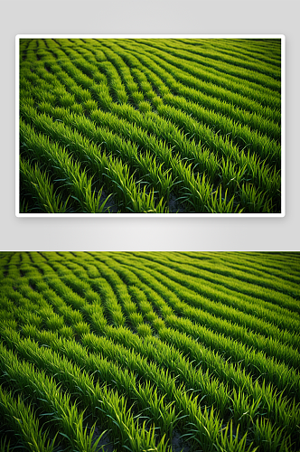 新鲜稻田背景高清特写图片