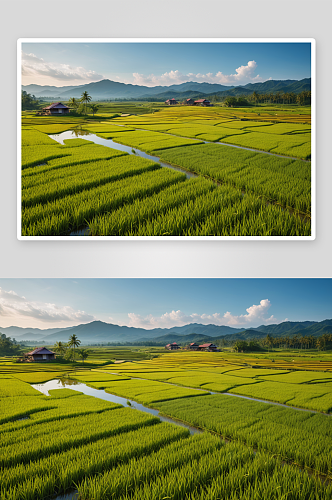 新农村稻田画大舞台高清特写图片