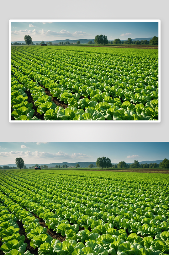 现代农业生菜种植田园风光高清特写图片