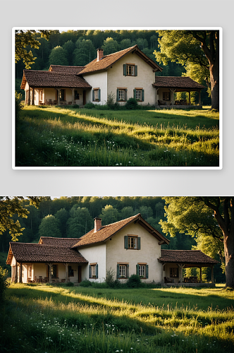 下乡村家园如画卷高清特写图片