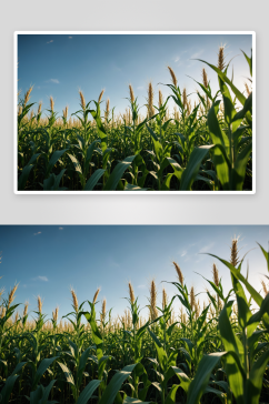玉米地里生长高清特写图片