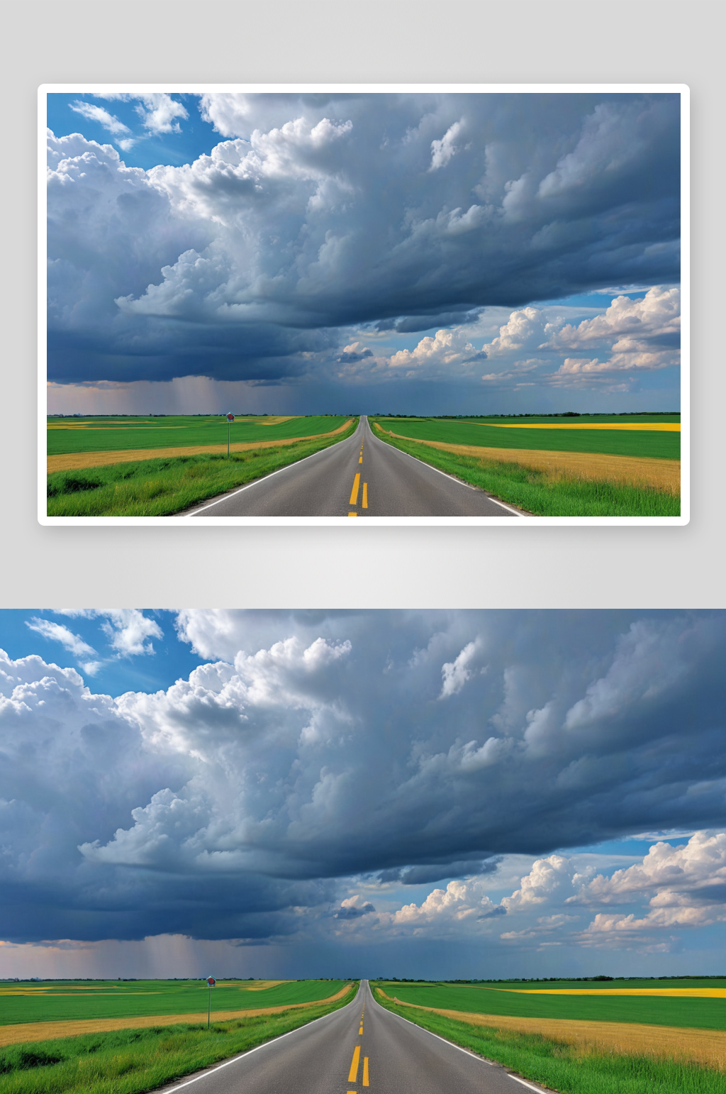 空旷道路多云天空中图片素材