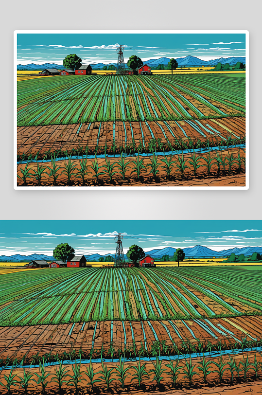 耕地灌溉系统图片