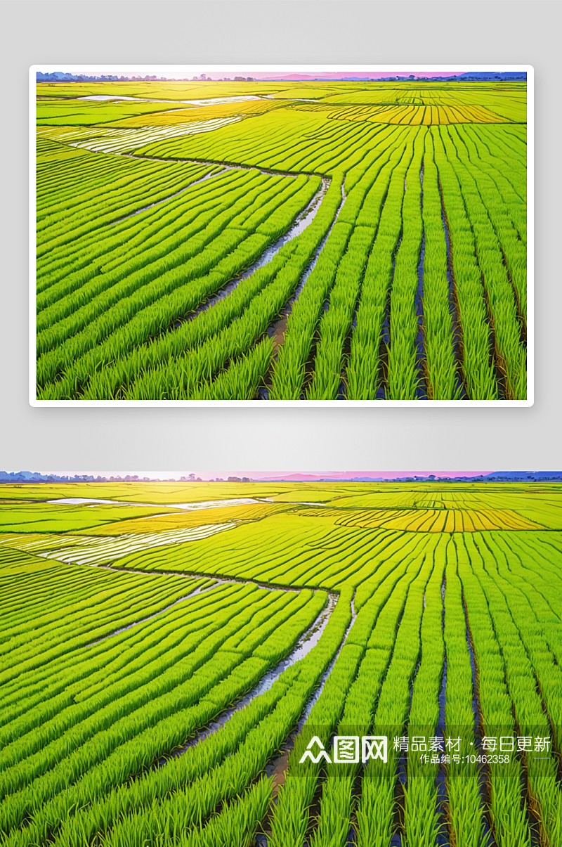 水稻植物稻田背景图片素材