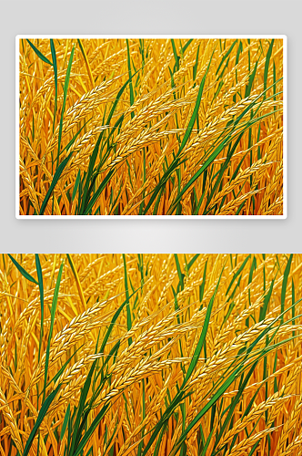 丰收水稻特写高清图片