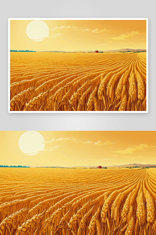 干金色小麦收获概念田图片