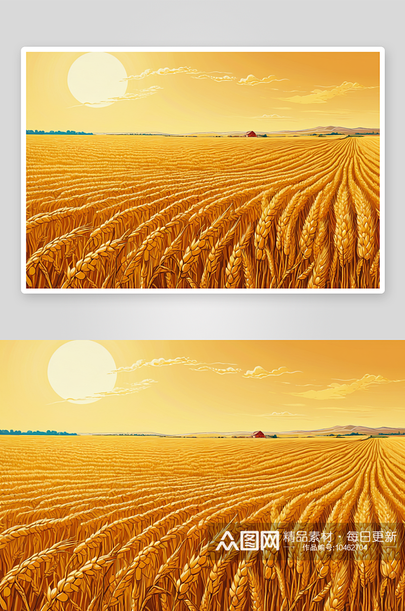 干金色小麦收获概念田图片素材