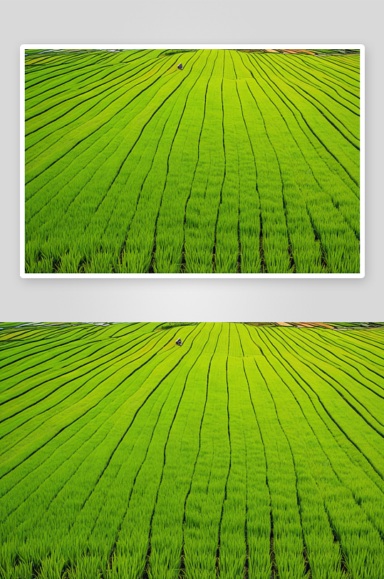 稻田模糊背景绿色农业理念图片
