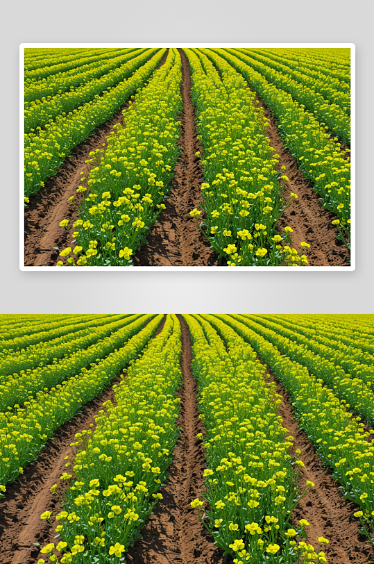 嫩绿油菜苗茁壮成长图片
